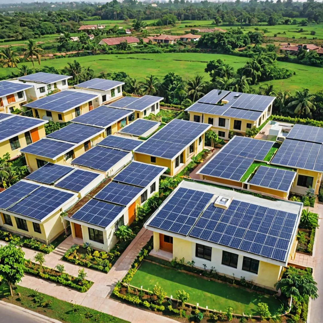 ibrant community, energy-efficient housing, solar panels, LED lighting, rainwater harvesting, sustainable living, low-E glass windows, eco-friendly practices, luxury environment, comfortable homes, clubhouse, recreational spaces, social interaction, green technology, innovative design