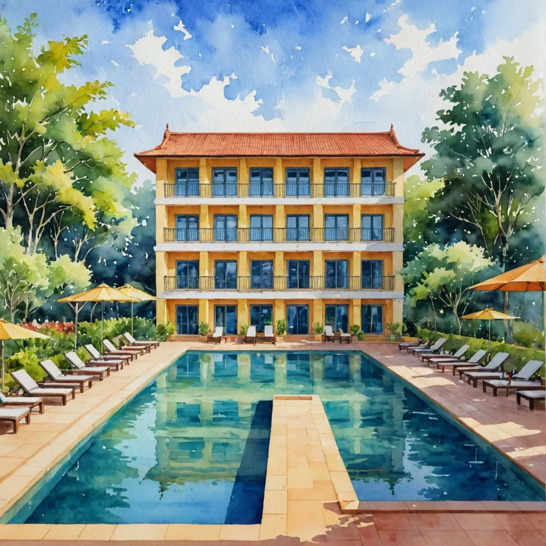 olorful, vibrant, community, wellness, nature, people, fitness centers, yoga studios, alternative healing centers, Kacharakanahalli, Whitefield, Bangalore, watercolor painting