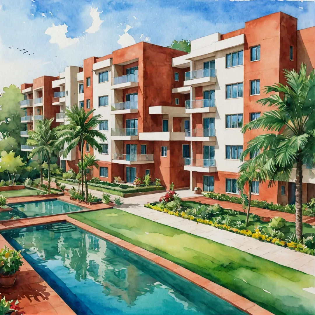 eautiful, modern, luxury, apartment, complex, nature, greenery, landscaping, red soil, gardeners, developers, urbanization, environmentally friendly, sustainable living.