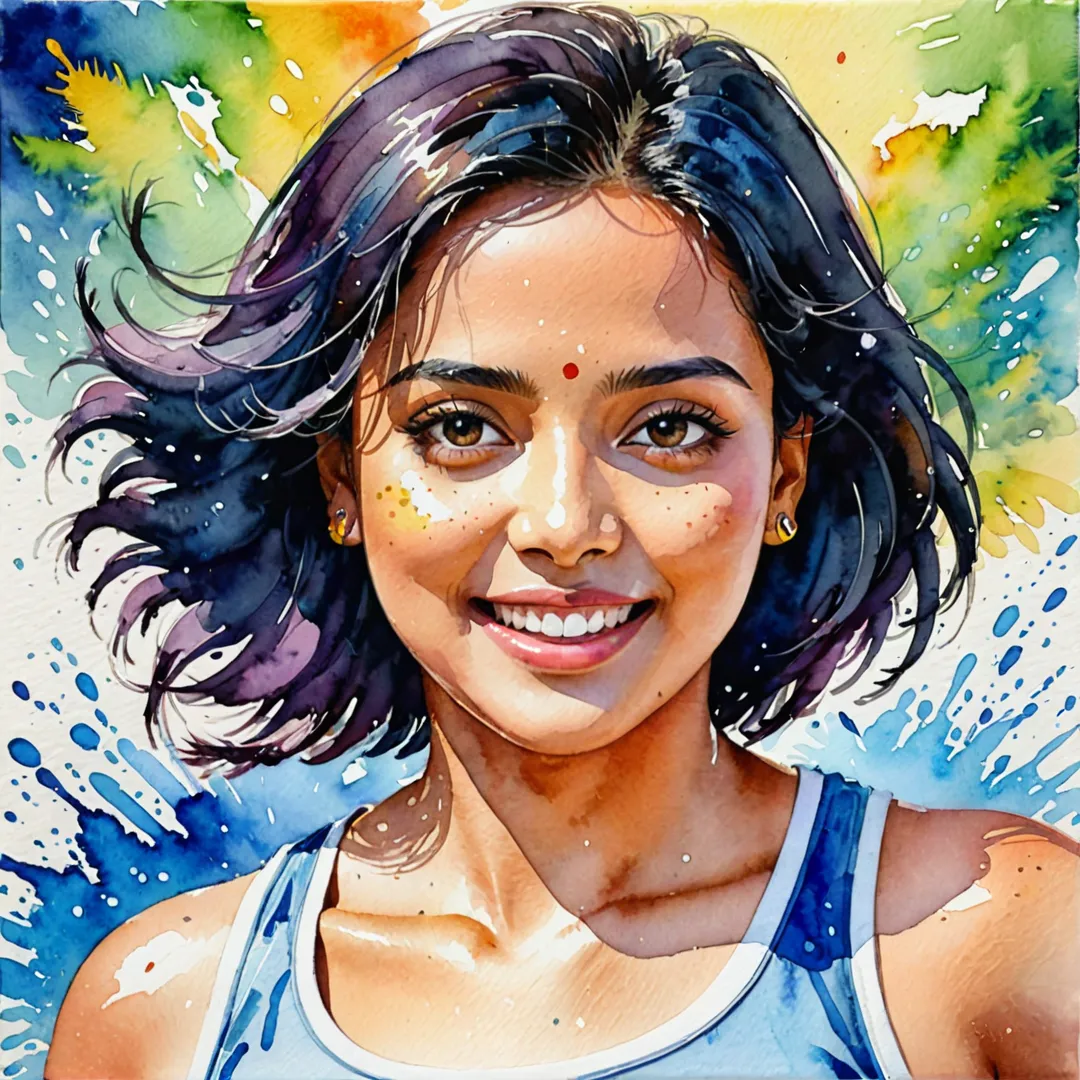 ainting, watercolor, colorful, vibrant, joyful, happy, leisure, outdoors, playing, sports, activities, friends, companionship, fitness, community, Alita, Bangalore East, sunny, fun, exercise, healthy living