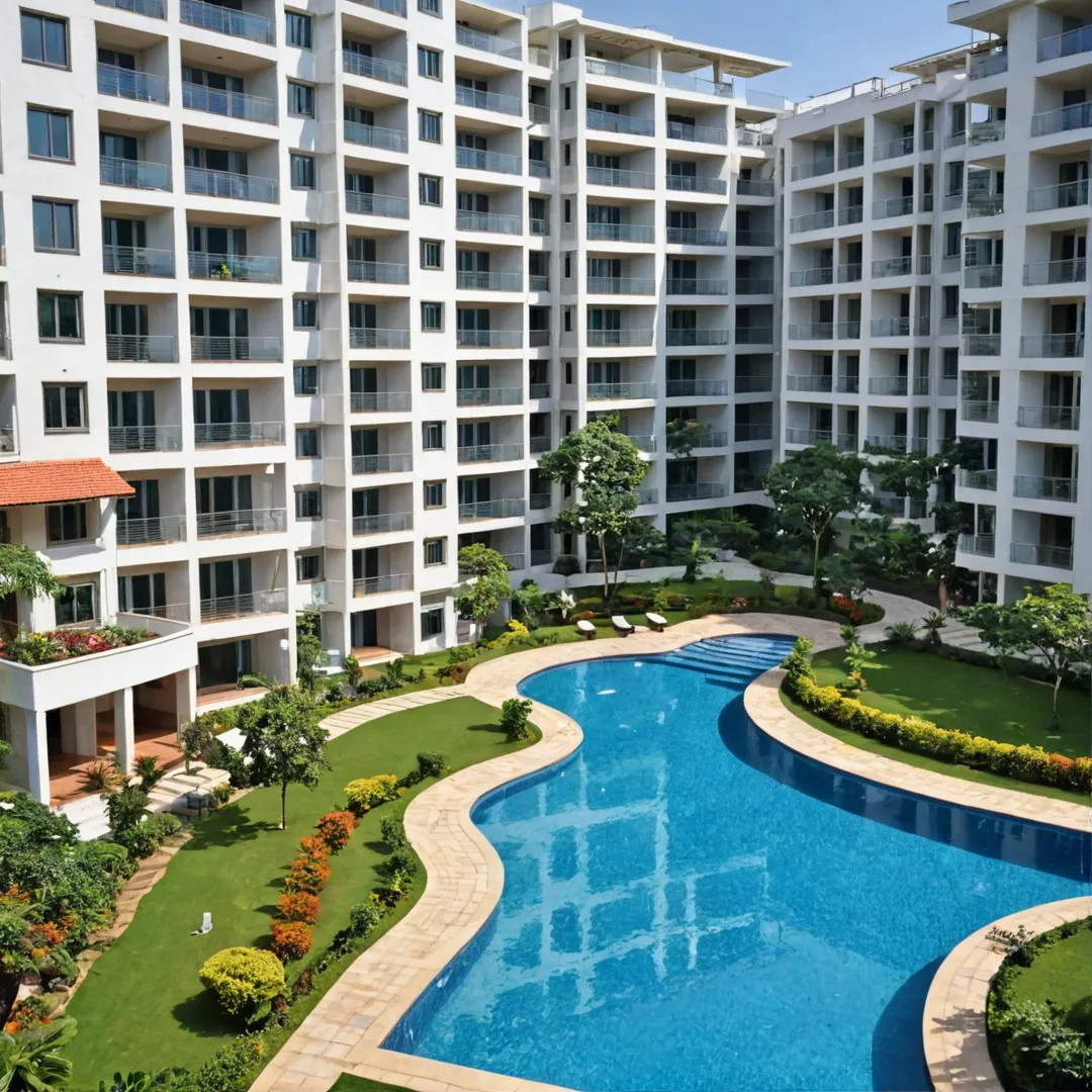 uxurious apartments in East Bangalore, India, with stunning views of the city skyline and lush greenery. High-end amenities like swimming pools, gyms, clubhouses, and landscaped gardens make this a dream investment for anyone looking to live or work in Bangalore's most desirable location.